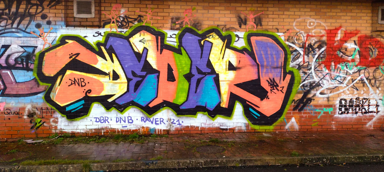 Mur med graffiti